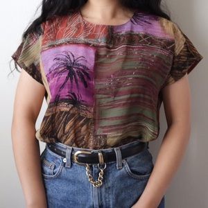 Palm tree blouse